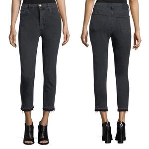 Gently used The GREAT. jeans the fellow cropped denim pants raw & released hems